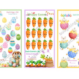 Easter A6 3 Mini Savings Challenges
