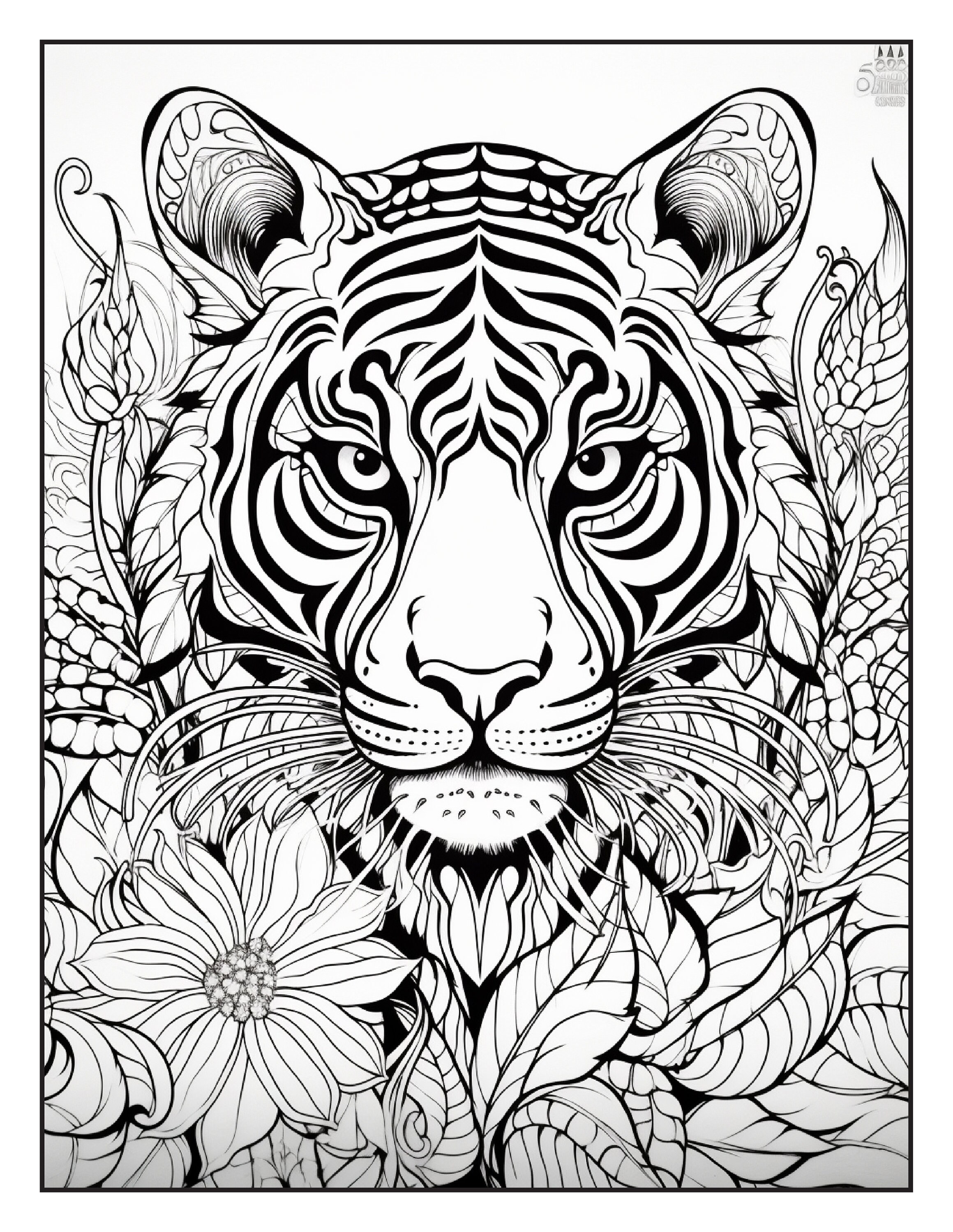 Great Lions adult Coloring Books, Digital Coloring Pages, Coloring