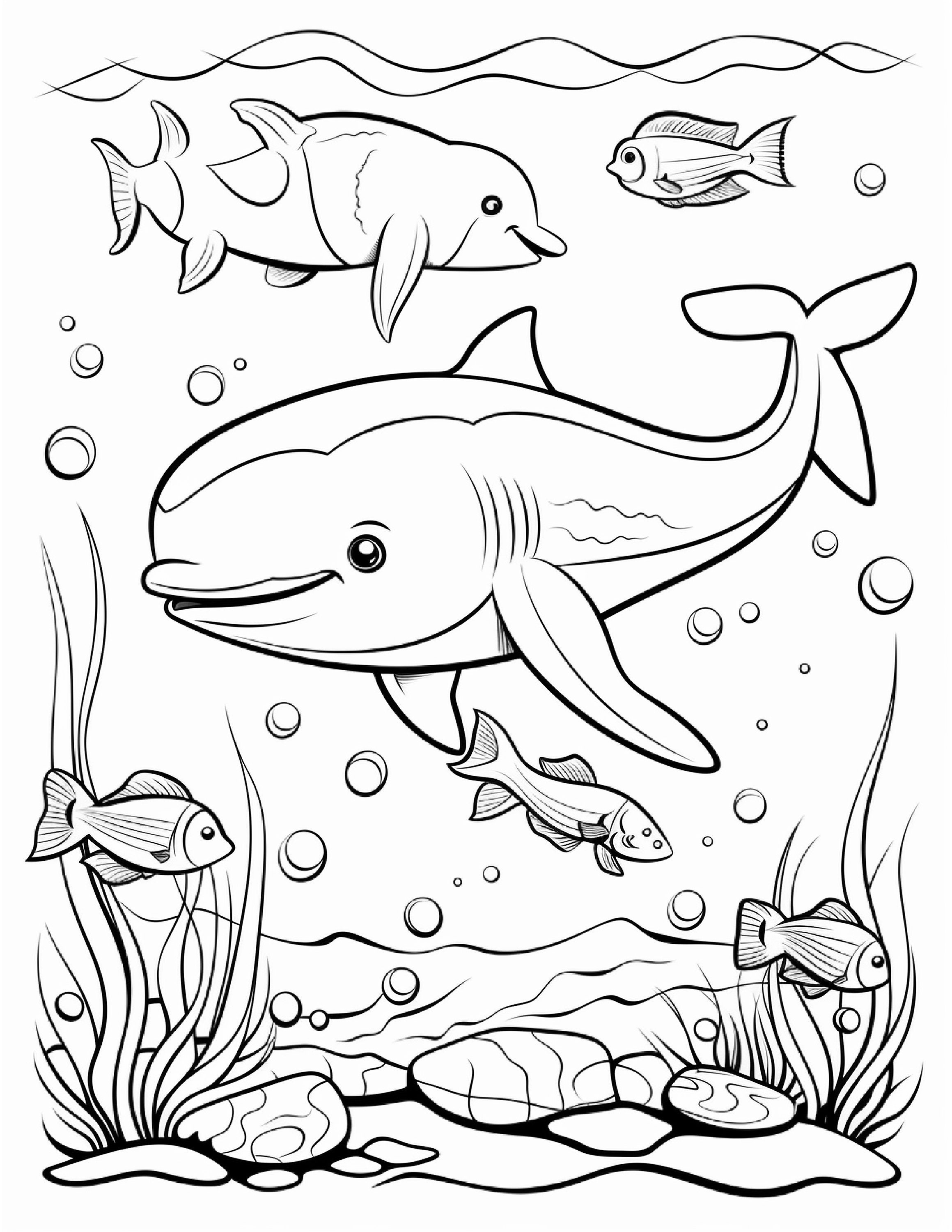 Coloring Book Sea Animals 1-10 Pages - Etsy