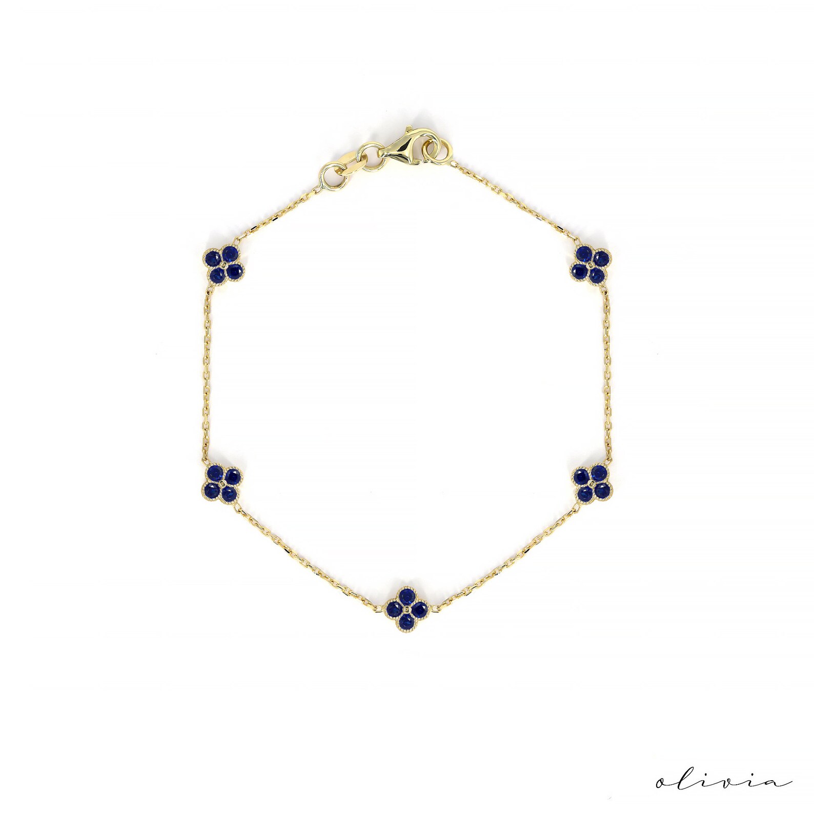 Gold Clover Leaf Bracelet main image 0