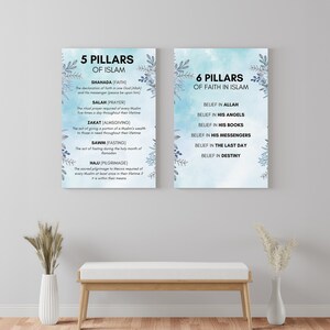Set of 2 Islamic Printable Posters for Home Decor, Digital Download of Islamic Art Prints, 2 Printable Islamic Posters for Muslim Home Decor