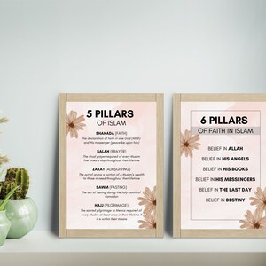 Set of 2 Islamic Printable Posters for Home Decor, Digital Download of Islamic Art Prints, 2 Printable Islamic Posters for Muslim Home Decor