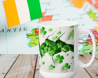 St. Paddy's Day Mug Lucky Irish Leprechaun Celtic Shamrock Green St. Patrick's Day Gift