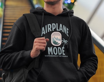 Airplane Mode Unisex Hooded Sweatshirt | Souvenir Travel Vacation Gift Hoodie