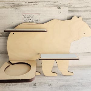 Bear Tonie Box Shelf | Forest Nursery Tonie Character Holder | Woodsy Room Wall Shelf | Tonie Organizer | Grizzly Wall Decor | Tonie Storage