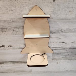 Rocket Toniebox Shelf | Space Themed Tonie Character Holder | Boys Room Wall Shelf | Tonie Organizer | Rocket Wall Decor | Tonie Display