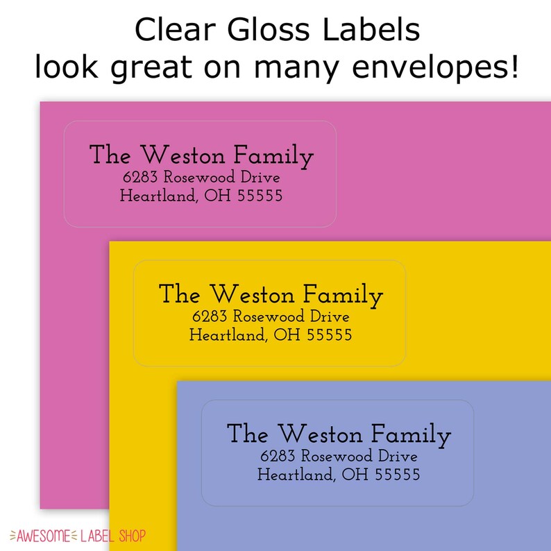 Minimalist Address Labels, Return Address Stickers, Address Labels ...