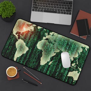 XL Gaming Mauspad oder Schreibtischmatte, rutschfeste Oberfläche, Esports Accessoire Geschenk, Gamer Tech-Enthusiasten und für Kartenliebhaber