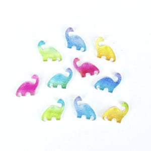 Bright Swirl Dinosaur Acrylic Blanks - DIY Acrylic Earring Blanks - Blanks for Earring Makers - Each batch contains 10 PIECES