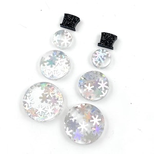 Snowman Acrylic Earring Blanks - DIY Dangle Christmas Earrings - Acrylic Earring Blanks - Blanks for Earring Makers