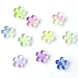 Tiny Pastel Groovy Blossoms Acrylic Blanks - DIY Acrylic Earring Blanks - Blanks for Earring Makers - Each batch contains 10 PIECES