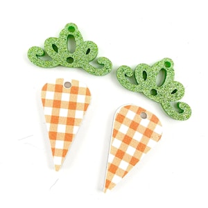 Easter Carrot Acrylic Earring Blanks - DIY Dangle Earrings - Acrylic Jewelry Earring Blanks - Blanks for Earring Makers