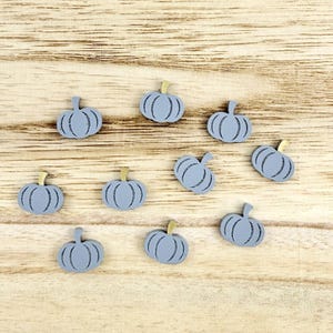 Slate Blue Acrylic Pumpkin Earring Blanks: DIY Fall Jewelry (10 Pieces/5 Pairs