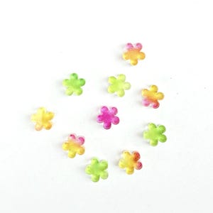 Tiny Bright Groovy Blossoms Acrylic Blanks - DIY Acrylic Earring Blanks - Blanks for Earring Makers - Each batch contains 10 PIECES