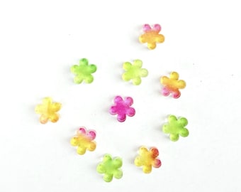 Tiny Bright Groovy Blossoms Acrylic Blanks - DIY Acrylic Earring Blanks - Blanks for Earring Makers - Each batch contains 10 PIECES