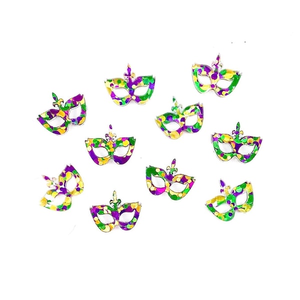 mardi gras yarn earrings
