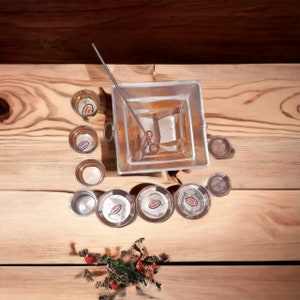 10 inch/25 cm Havan-set puur koperen Agnihotra-set Vedische yajna uitgevoerd in hindoegemeenschappen Zuiver koperen Vaidische Agnihotra-set/havan-set pooja