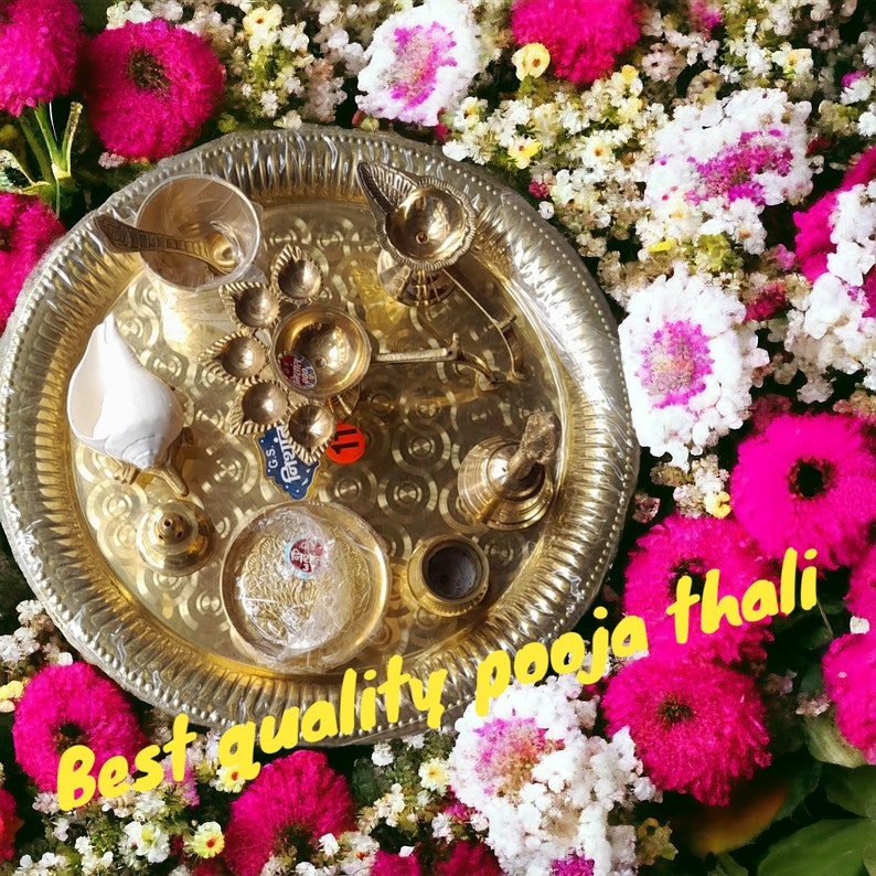 10inch/25cm Pooja Thali Set Home Temple Diwali Pooja Room/diwali ...