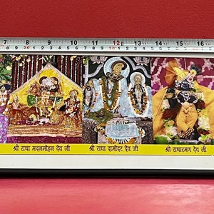 24 tum/61 cm seven vrindavan Thakur ji, trä Thakur ji tasveer, vackra iskcon vrindavan, vrindavan seven lord, handgjorda i vrindavan