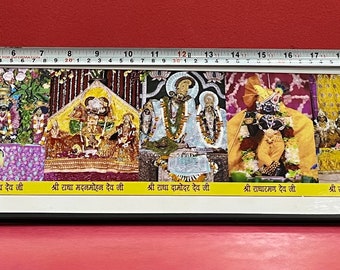 24inch/61cm seven vrindavan Thakur ji, wooden Thakur ji tasveer ,beautiful iskcon vrindavan, vrindavan seven lord,handmade made in vrindavan