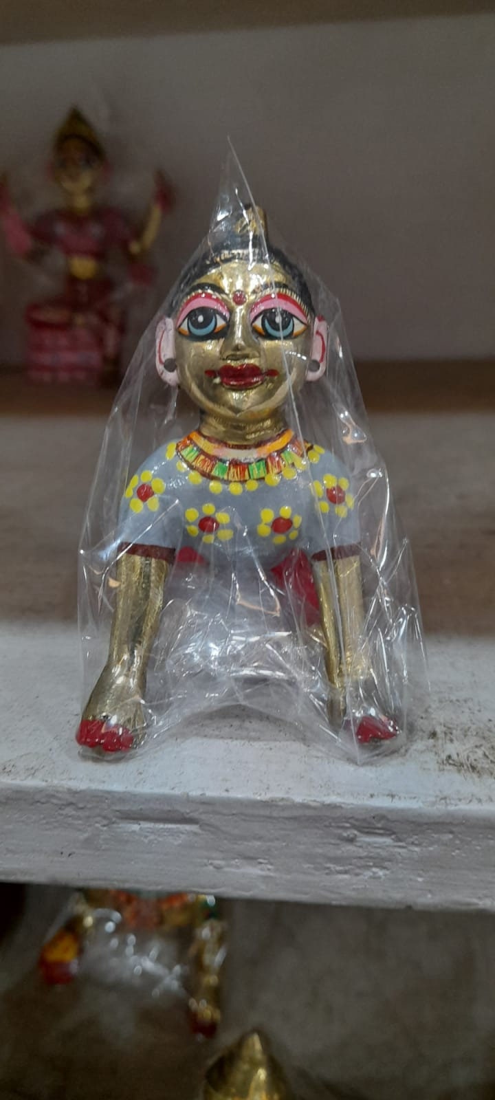 Radha Rani Bal Radha Statue Murti for Pooja Gift Size 3 No,Goddess kishori Balpan Color Statue I Baby Radha Rani I Brass, made in vrindavan