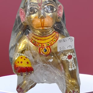 Brass Hanuman Bajrangbali Anjeneya ,5inch/12cmPavan Putra Murti Idol Statue Murti Figurine for Pooja ,handmade statue , vrindavan statue,
