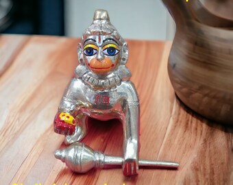 4 nummer Bal hanuman ji spiritueel standbeeld Hanuman beeldje, zegen Hanumaan Idol, Bajrangbali standbeeld voor tempel Mandir altaar heiligdom