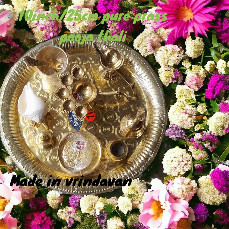 10inch/25cm Pooja Thali Set Home Temple Diwali Pooja Room/diwali ...