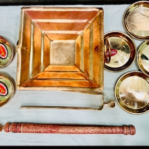 Vedic agnihotra 12 tum Hawan Yagya Kit we / Yajna/Agnihotra/Homa/Hawan agnihotra havan yagya kit med alla pooja föremål, tillverkade i vrindavan