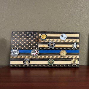 26 Challenge coin holder flag