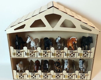 Wall horse stable suitable for Schleich horses