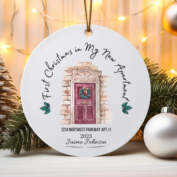 Personalized My First Apartment Ornament, First Apartment Christmas Ornament, New House Ornament, Family Christmas Keepsake, New Place Gift