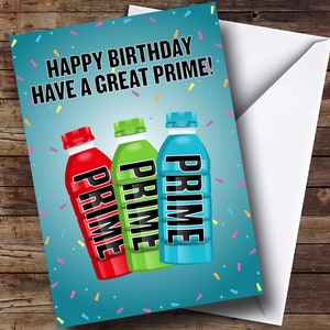 A5 Prime Bottle Birthday Card