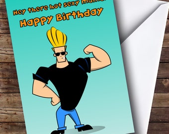 A5 Johnny Bravo Birthday Card