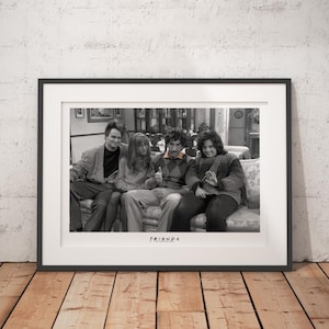 Friends Poster Black and White | Digital Download Wall Art | Printable Instant Download | Minimalist TV Show Decor | Gift for Friends Fan