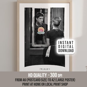 Friends Poster Black and White | Digital Download Wall Art | Printable Instant Download | Minimalist TV Show Decor | Gift for Friends Fan