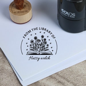 From the Library of Stamp Ex Libris Rubber Stamp Personalised Book