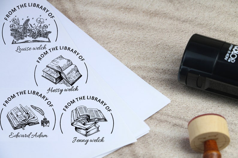 BOOK STAMP Personalized Book Stamp Self Inking Library Etsy Norway