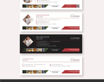 Real Estate Email Signature Template Marketing Templates Realtor Branding kit Gmail Template Editable Canva