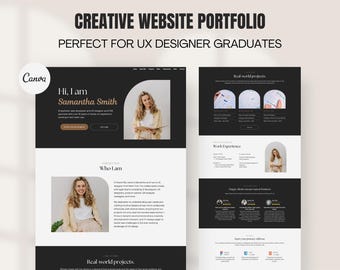 Grafikdesign Portfolio UX Designer Canva Portfolio Website Template Freelancer