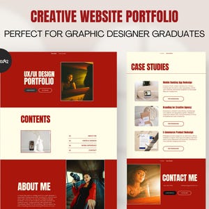 Graphic Designer Website Template: UX Designer Portfolio, Canva Landing Page