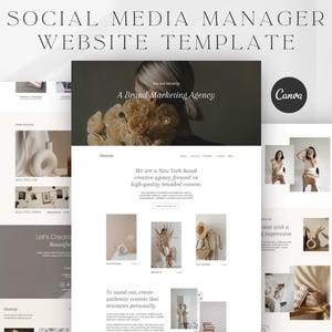 Social Media Manager Portfolio: Editable Canva Website Template