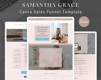Course Sales Page Canva Website Coaching Program Stan Store Template Social Media Manager