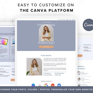 Graphic Design Portfolio Template UX Design Portfolio Template Canva ...