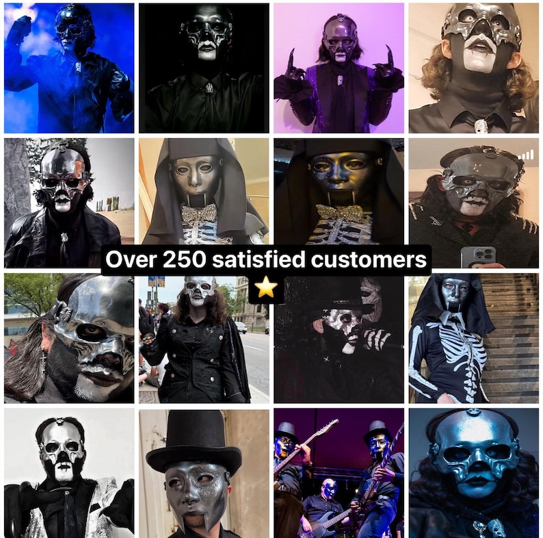 Masque Ghost Nameless Ghoul - Édition Skeletá (finition métallique personnalisée) - Masque inspiré image 5