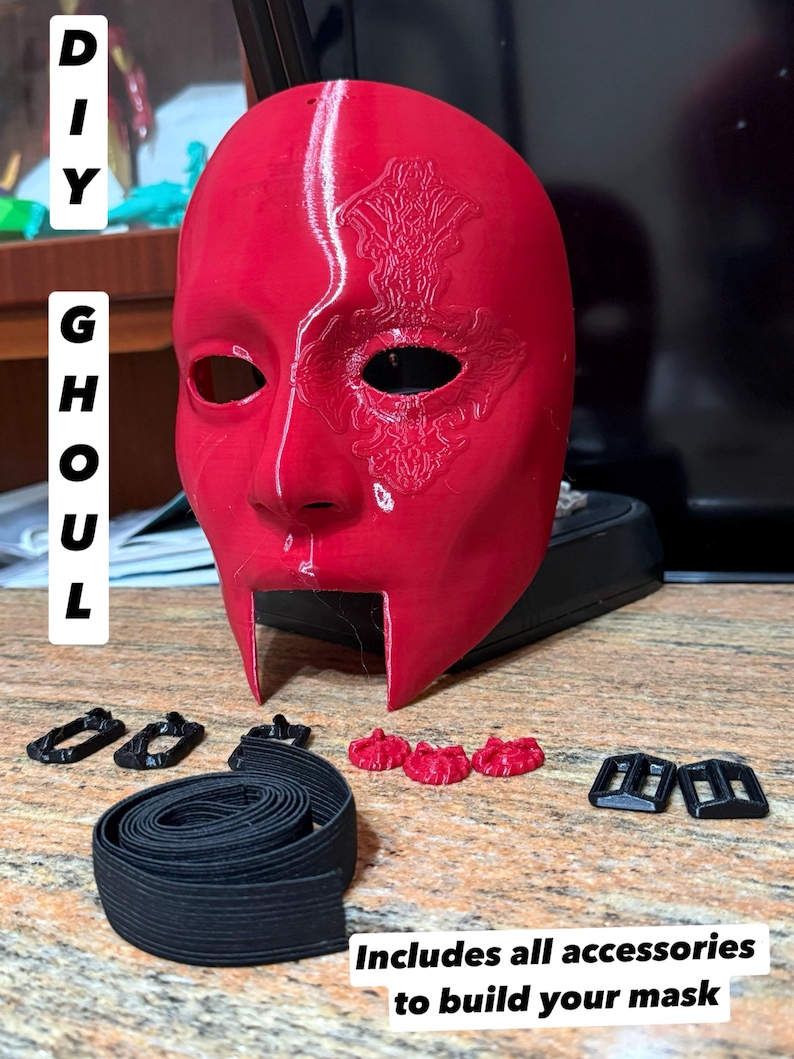 Masque Ghost Nameless Ghoul - Édition Skeletá (finition métallique personnalisée) - Masque inspiré image 6