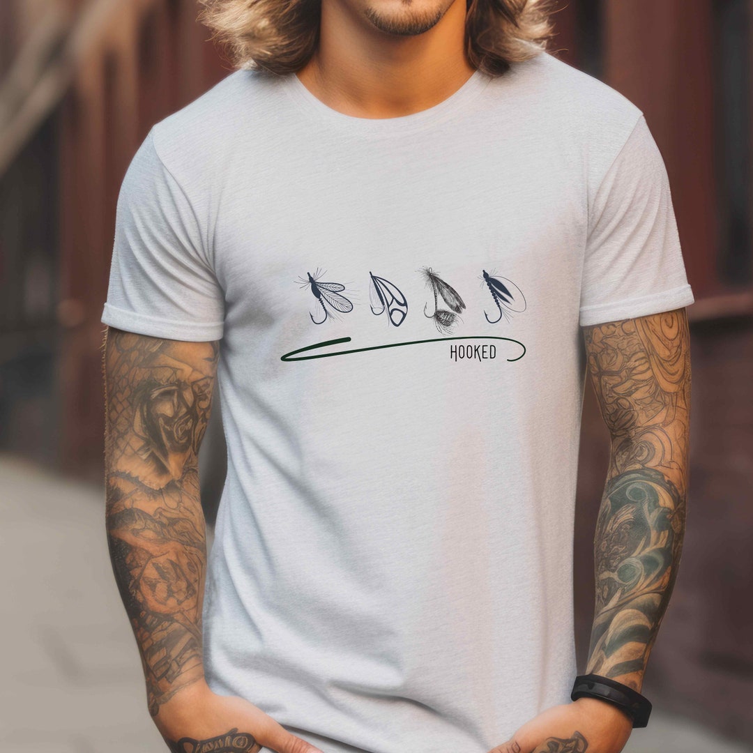 Men's Fishing Tshirt, Fishing Shirt for Him and Her, Fly Fishing Shirt