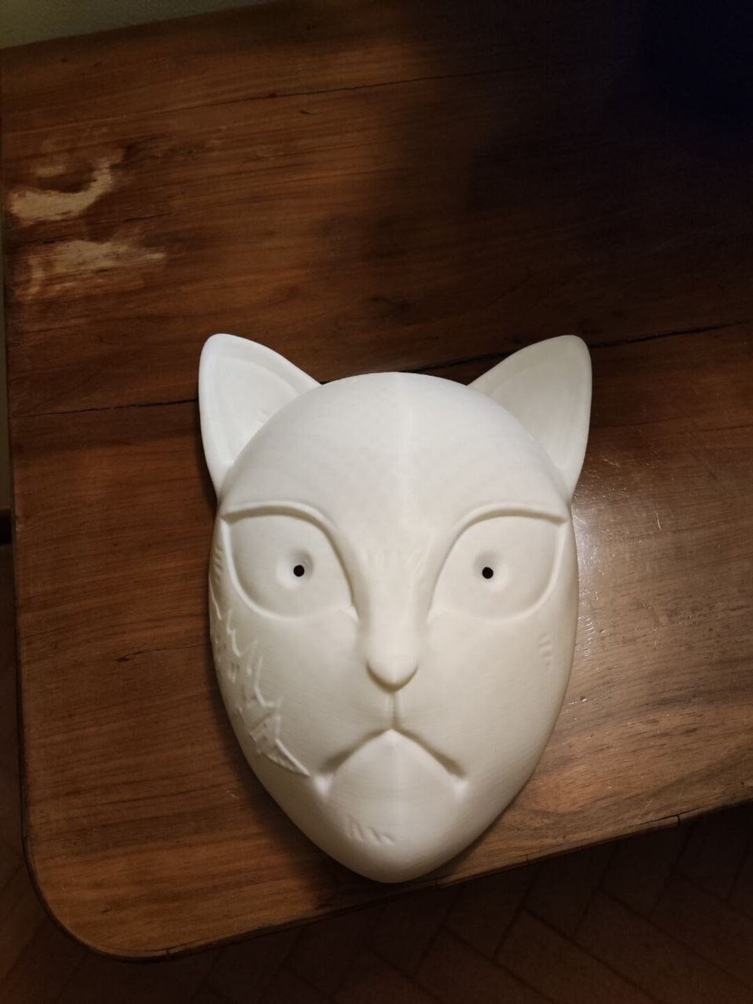 Kitsune Mask, White Pla, for Cosplay, Role Play, Costume, 3d Printed Etsy