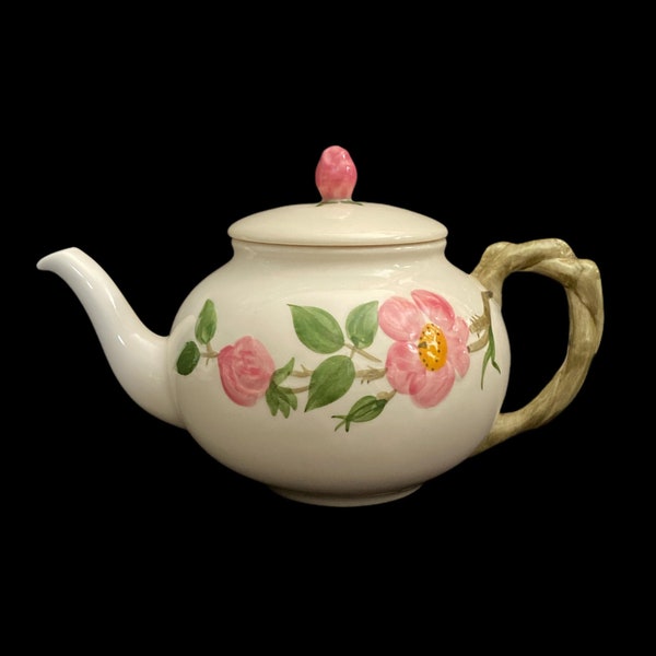 Vintage Teapot Franciscan Desert Rose, Cottage core, Woodland