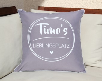 Outdoor-Kissen personalisiert | Name + Lieblingsplatz